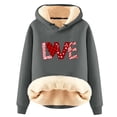thumbnail image 1 of Aqestyerly Femmes Col Rond Valentine'S Day Funy Imprimé en Vrac à Manches Tops Mode Sweat à Capuche, 1 of 2