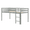 Gray, variant on PAPROOS Solid Wood Twin-Size Low Loft Bed with Ladder, Black