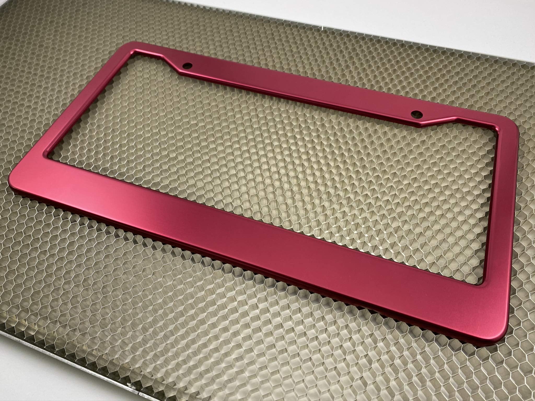 Special Edition Anodized Aluminum CAR License Plate Frame - Dark Pink