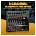thumbnail image 2 of Professional Mixer 8-Channel USB Effect 48V Phantom Power Recording Conference Stage Party Consoel ,Easy to Operate, 2 of 7