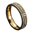 thumbnail image 2 of Wentin Rings Clearance! Titanium Steel Ring Design With A Sense Of Diamond Inlay Extremely Thin 2mm Couple Ring Stainless Steel Jewelry For Women, 2 of 9