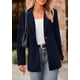 thumbnail image 4 of Blazer PRETTYGARDEN Mujer Invierno Pana Azul Marino XL, 4 of 8