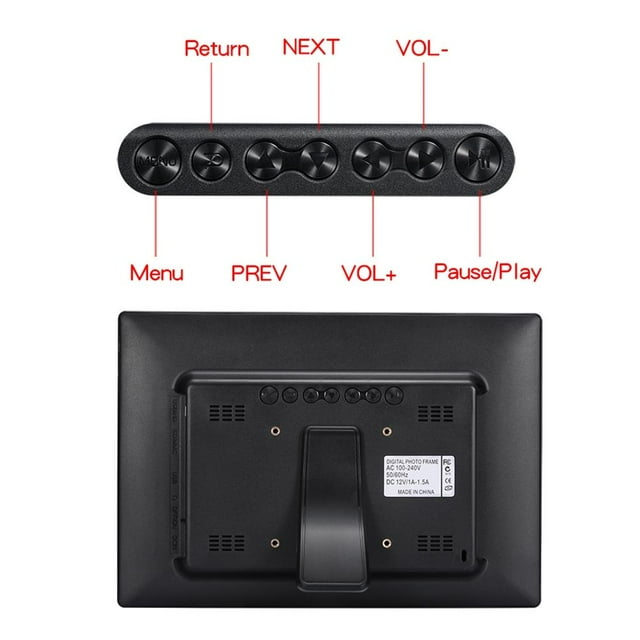 Digital Photo Frame Digital Picture Frame Smart Photo Frame 12 Inch Digital Photo Frame US Standard Electronic Smart Picture Video Player Remote Control Plays Picture Video By USB