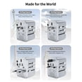 thumbnail image 3 of Adaptador de viaje universal MOMAX, cargador rápido GaN de 20 W, 2 USB, 3 of 7