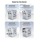 thumbnail image 3 of Adaptador de viaje universal MOMAX, cargador rápido GaN de 20 W, 2 USB, 3 of 7