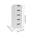 thumbnail image 5 of 5-Drawer Storage Cabinet PP Vertical Clothes Storage Tower Closet Drawers Tall Dresser Organizer W/ Drawers White, 5 of 12