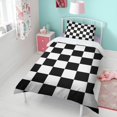 thumbnail image 4 of Black and White Checkered Duvet Cover and Pillowcase Set for Single Bedding, Bedroom Accessories for Kids Teens, 4 of 5