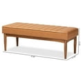 thumbnail image 7 of Bowery Hill Tan and Brown Finished Wood Dining Bench, 7 of 7