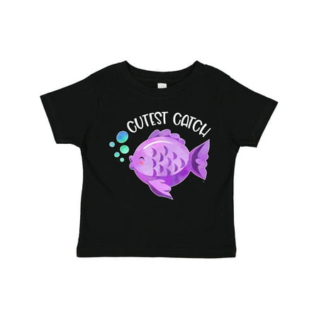 

Inktastic Cutest Catch Cute Purple Fish Gift Toddler Boy or Toddler Girl T-Shirt