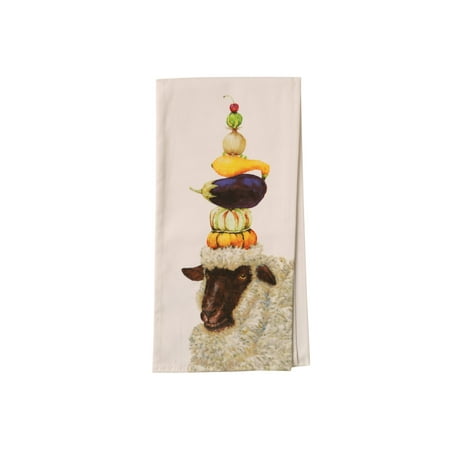 Paperproducts Design Vicki Sawyer Country Critters In Hats Kitchen Tea Towel - Goat Or