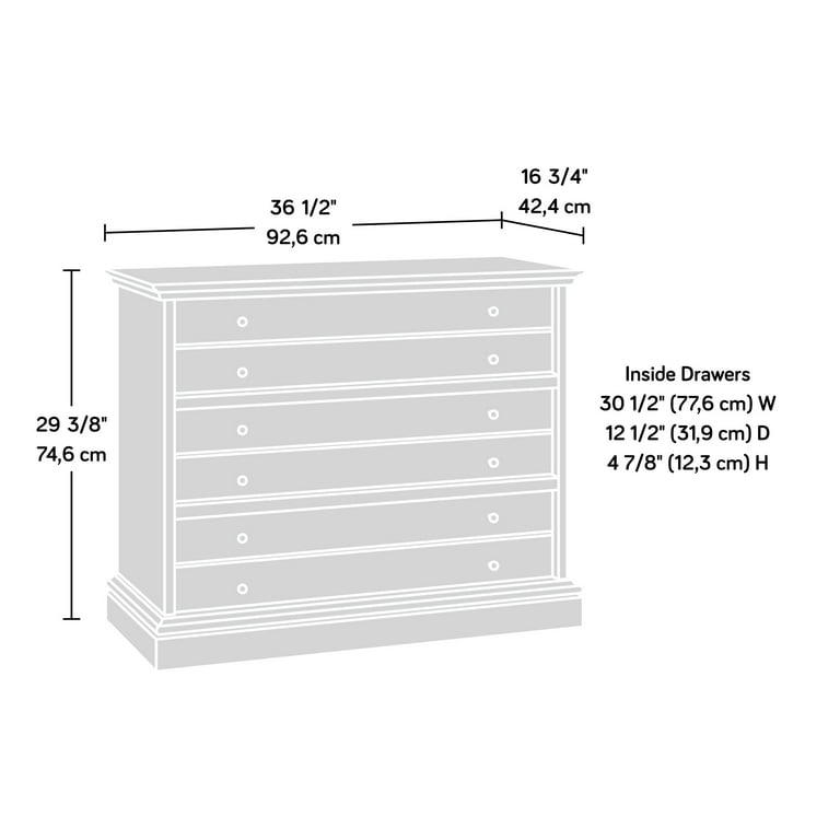 Sauder Barrister Lane 3-Drawer Chest, Sindoori Mango Finish