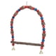 thumbnail image 1 of Juguete de columpio para pájaros, jaula colgante de pie para loros, juguete con gancho para agapornis, pinzones, periquitos, periquitos, 12 cm/4,7 pulgadas de longitud del poste de pie, 1 of 5