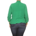 thumbnail image 4 of Women's Plus Size Draped Neck Open Front Loose Fit Solid Cardigan Female Jacket, 4 of 5