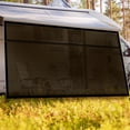 thumbnail image 3 of NovaCraft 8x12ft RV Awning Sun Shade Screen with Zipper, Upgraded Black Awning Fabric Improve Shadow and Privacy Protection RV Awning Shade Replacement Complete Kits for Trailer Camper Motohome, 3 of 7