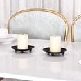 thumbnail image 7 of Metal Candle Holder Plates, 4.33X0.82inch Round Iron Pillar Candle Tray with Ball Feet, Decorative Candle Stand Tray, Table Centerpiece for Wedding Holiday Farmhouse Home Dining Decorations, 7 of 7