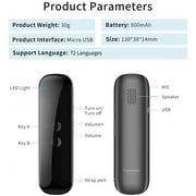 Language Translator Device Portable Foreign Language Real-Time 2-Way Translations, Supporting 72+ Languages for Travelling Learning Shopping Business Chat Recording Translations