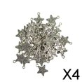thumbnail image 1 of 4x100 Uds Plata JUST FOR YOU Dijes De Estrella Colgantes Joyería Regalo DIY, 1 of 5