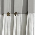 thumbnail image 7 of Lush Decor Linen Button Farmhouse Curtains, Gray Medallion Pattern, 84 x 40 Inch, 1 Panel, 7 of 7