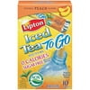 Lipton Beverage: Iced Tea to Go Peach Sugar Free 10 Ct Iced Tea Mix, .5 oz