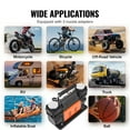 thumbnail image 5 of VEVOR 10.6 CFM Heavy Duty Air Compressor, 30s Fast Inflation | Dual-Cylinder Portable Tire Inflator, 12V 150PSI Offroad Air Pump with Adapters for Trucks Car SUV 4 x 4 Vehicle RV, 5 of 9