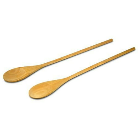Colored Wood Spoons - 18-Inch Long Handle Wooden Cooking Mixing Spoon, Birch Wood Set of 2, Set of 2 of high-quality birch wooden kitchen spoons. By PAVILIA