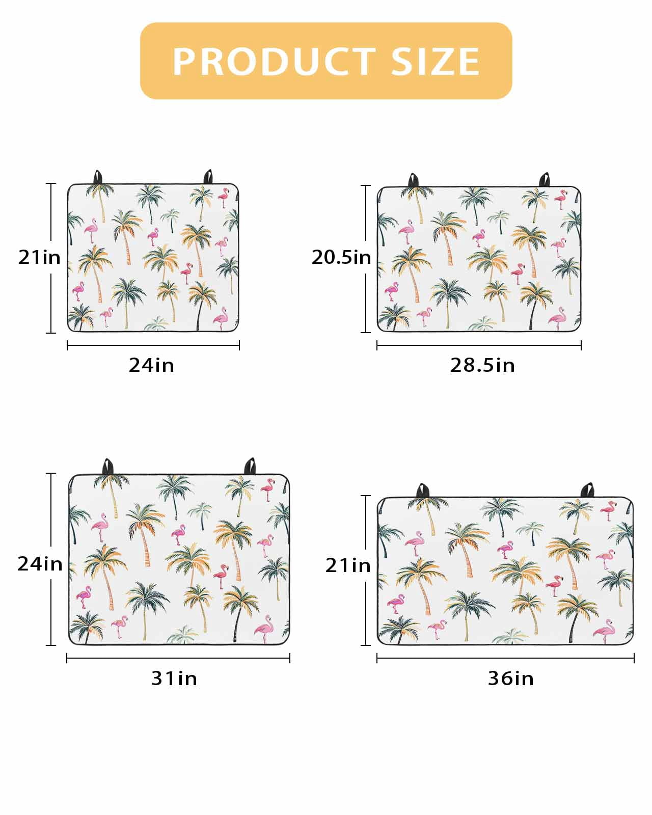 nqOlkjepod Large Induction Cooktop Protector Mat 36"x21", Palm Trees Stove Top Covers for Electric Stove, Watercolor Tropical Flamingo Summer Stove Burner Cover Mats, Glass Top Stove Cover