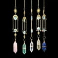 thumbnail image 3 of K-KED Natural Quartz Crystal Point Wand Pendant Wind Chime Stone Pendulum Hanging Gift-Rose Quartz Stone-2pcs, 3 of 9