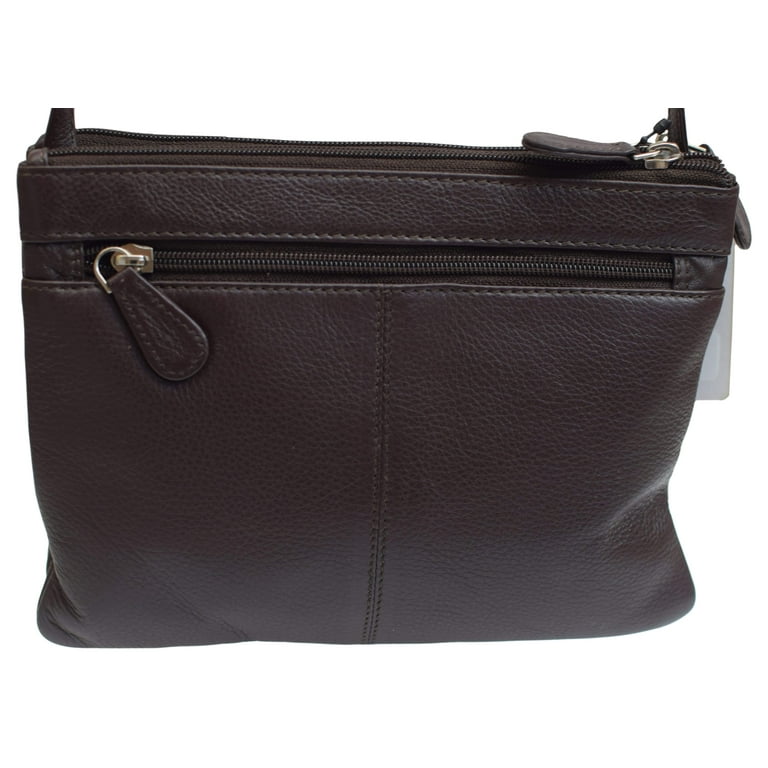 Black Bison Leather Radley Convertible Crossbody and Clutch Bag