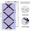 thumbnail image 2 of Tartan Plaids in Purple Black Hand Towel Absorbent Bath Towels for Bathroom Sports Gym 28" x 14" Set of 2, 2 of 8