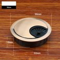thumbnail image 1 of 50mm/60mm/80mm Computer Metal Grommet Desk Table Cable Tidy Outlet Wire Cover, 1 of 1
