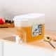 thumbnail image 1 of Jarra grande de cerveza fría de 3,5 L con espiga de fácil vertido, dispensador de agua apto para refrigerador para infusiones de frutas, té helado, limonada: diseño que ahorra espacio, tapa que no, 1 of 7
