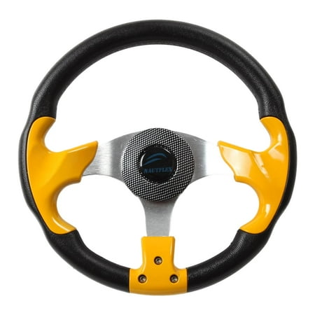 Marine Boat Steering Wheel 3/4" Tapered Shaft Aluminum Alloy Spokes Non directional Soft Foam Boat Marine Vessels Accessories Yacht