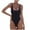 Black, variant on Efsteb Women Swimsuits Monokini Clearance Solid Color Tummy Control One Piece Swimsuit Slim Bathing Suits Swimwear Beachwear Black L