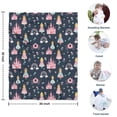 thumbnail image 4 of Dark Blue Princess Castle Night Pattern Blanket,Comfortable Soft Flannel Throw Blanket,All Season,Warm Lightweight Blankets for Sofa Bed Couch Living Room Chair,30"x40", 4 of 4