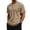 Khaki #34, variant on Men's Soft Cotton Henley Tees Three Button Notch Neck Short Sleeve Breathable Casual Walking T-Shirts Black 4XL