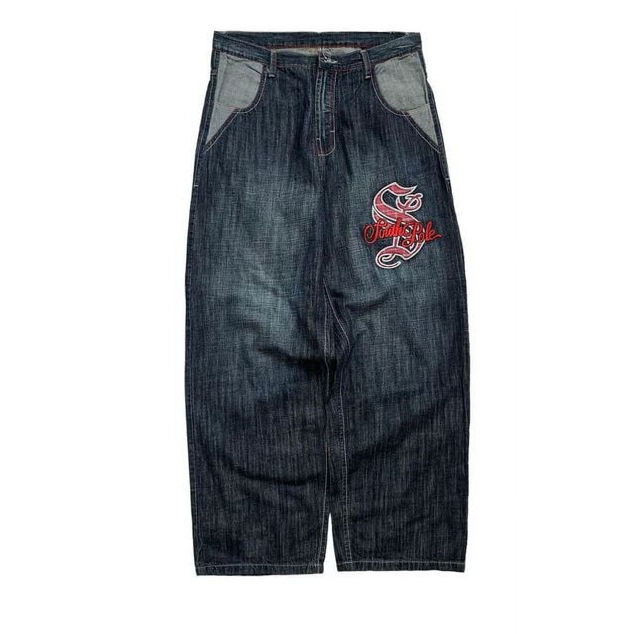 Y2k American High Street Hip Hop Skull Embroidered Jeans Men's