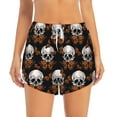 thumbnail image 2 of Sigee Butterfly Skull for Women's Athletic Shorts High Waisted Running Shorts Pocket Sporty Short Gym Elastic Workout ShortsSmall, 2 of 9
