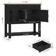 thumbnail image 6 of Homfa Farmhouse Console Table with 2 drawers & 2 door cabinet, Sofa Table Entryway Table with Storage Shelf for living room, Hallway, Black, 6 of 7