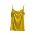 thumbnail image 4 of iHengLiXing 2025 Plus Size Tank Tops for Women Dressy Casual Women's Summer Casual Fashion Solid Color Sexy Sleeveless Suspender Top Yellow M, 4 of 6