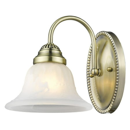 

Livex Edgemont 1531-01 1-Light Bath Light in Antique Brass
