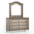thumbnail image 5 of FOA Devado 5pc Rose Gold Wood Bedroom Set - Twin+2 Nightstands+Dresser+Mirror, 5 of 19