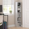 thumbnail image 2 of Furinno FULDA 5-Tier 10-In Width Narrow Bookcase 9.3 x 9.8 x 51.9 White, 2 of 7