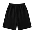 thumbnail image 5 of Women's Casual Sweat Shorts Soft High Waist Shorts Wide Leg Running Workout Bermuda Knee Shorts with Pockets by Yigetop Black L, 5 of 6