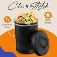 thumbnail image 6 of Amici Pet Retro Metal Storage Canister Treats Jar, 72 Fluid Ounces, Matte Black, 6 of 7