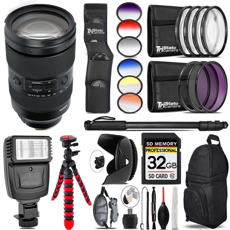 Tamron 35-150mm f/2-2.8 Di III VXD Lens for (Sony E) + Flash + Color Filter Set - 32GB Accessory Kit