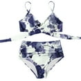 thumbnail image 3 of Women Criss Cross High Waisted String Floral Printed 2 Piece Bathing Swimsuit, 3 of 4
