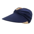 thumbnail image 5 of Prolriy Visor Hats for Women, Womens Visor Wide Hat Summer Face Beach Sports Cap Sun Hats for Women Navy, 5 of 5