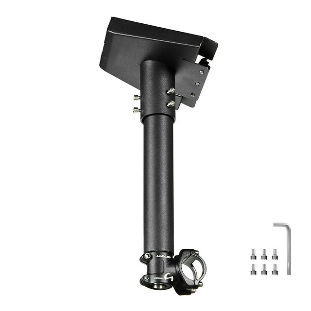 KFFKFF Starlink RV Ladder Mount, 360°Adjustable Angle Mounting Standard Gen 3 Pipe Kit, Heavy-Duty Steel Extra Short Starlink RV Ladder Adapter, Black