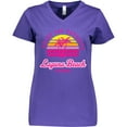 thumbnail image 3 of Inktastic Summer Enjoy the Sunshine Laguna Beach California in Pink Women's V-Neck T-Shirt, 3 of 5