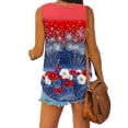 thumbnail image 5 of Women's 4Th of July Patriotic American Flag Print Tank Top, V Neck Sleeveless Casual Top, 5 of 5